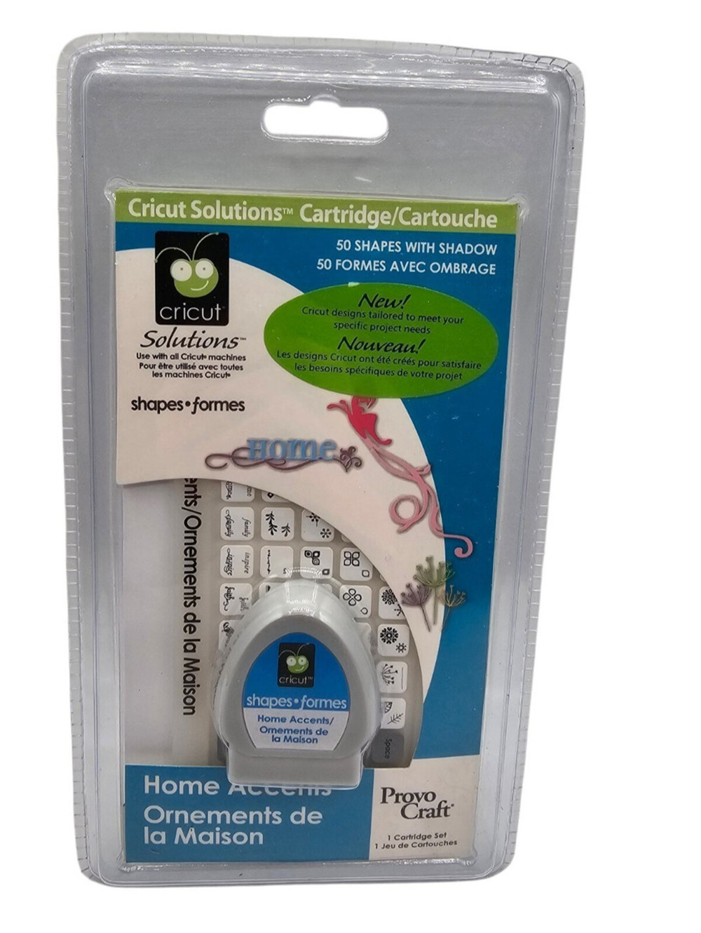 Cricut Home Accents Shapes 290542 Provo Craft Cartridge Overlay 2008